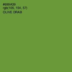 #699A39 - Olive Drab Color Image
